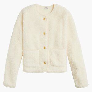 NWT J. Crew Lady Sherpa Jacket in Ivory size M